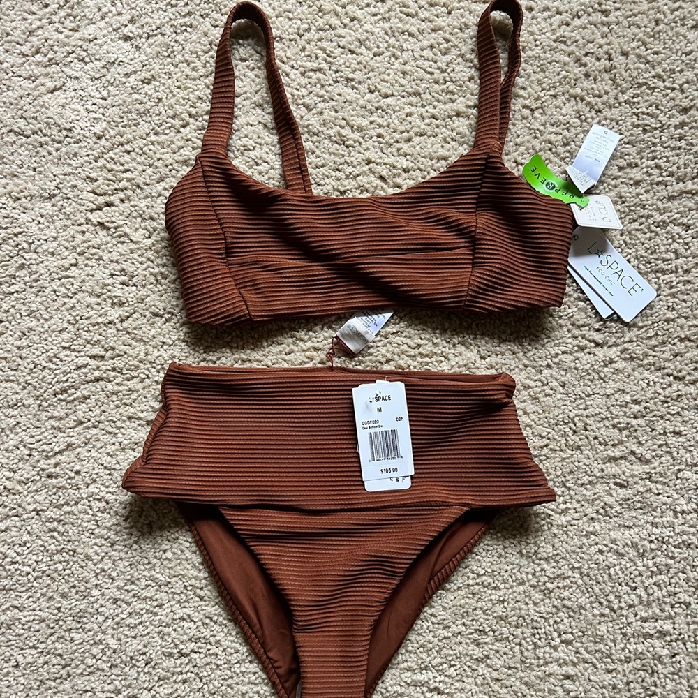 L*SPACE Ribbed Bikini NEW